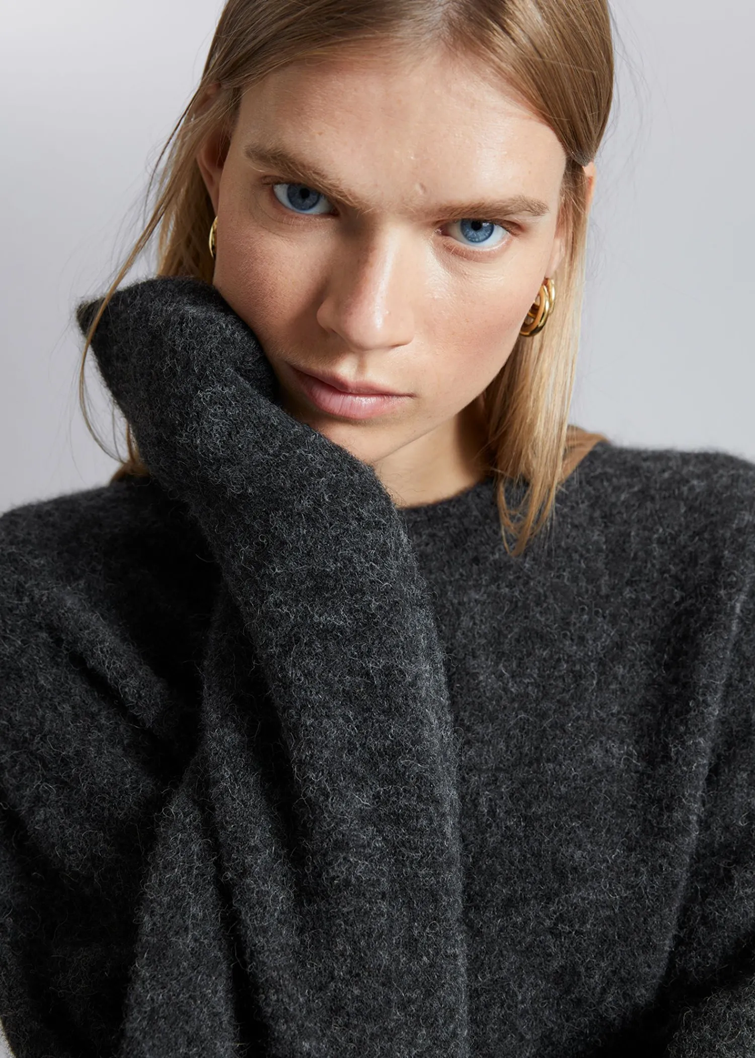 Sale Afslappet Alpaka Striktroje Kvinder Strik