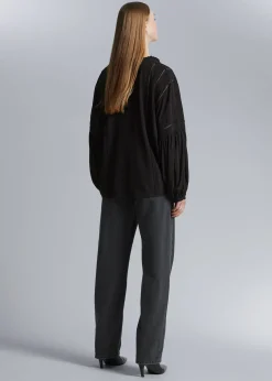 Best Sale Afslappet Broderibluse Kvinder Bluser Og Skjorter