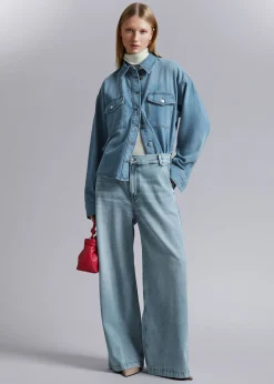 Shop Afslappet Denimskjorte Kvinder Denim