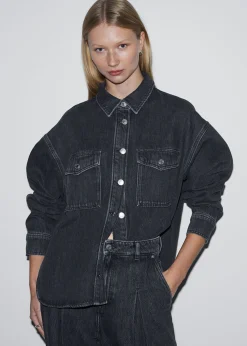 Clearance Afslappet Denimskjorte Kvinder Denim