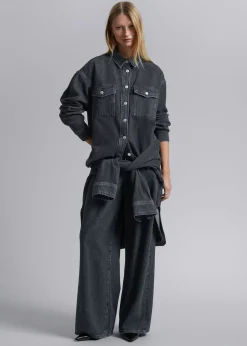Clearance Afslappet Denimskjorte Kvinder Denim