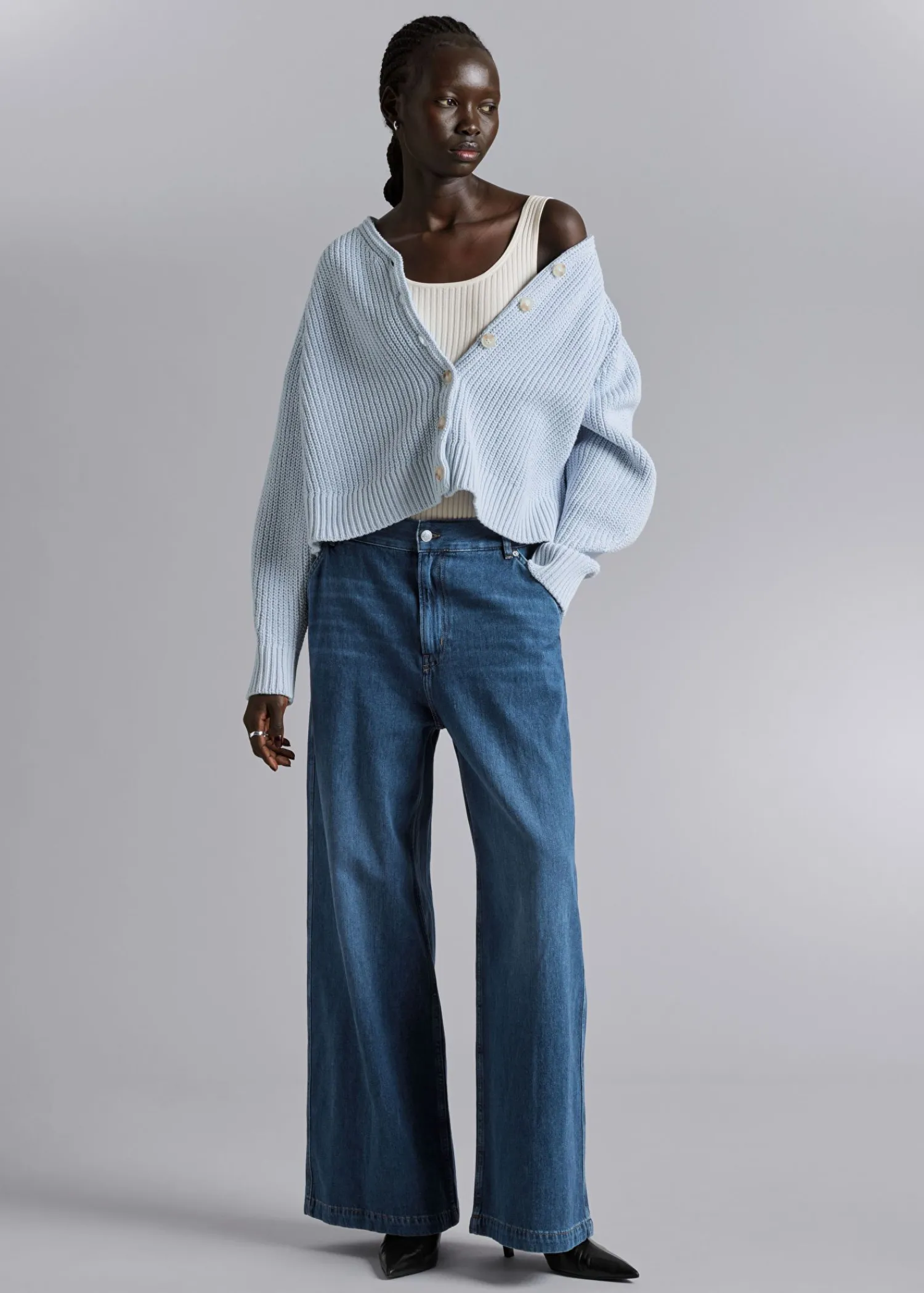 New Afslappet Strik Cardigan Kvinder Strik