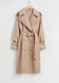 Discount Afslappet Trenchcoat Med Lang Pasform Kvinder Frakker & Jakker