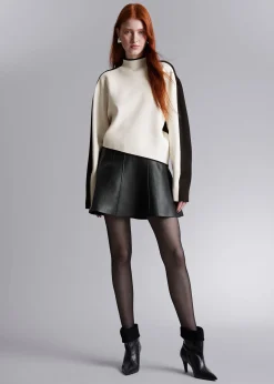 Online Asymmetrisk Tofarvet Top Kvinder Strik