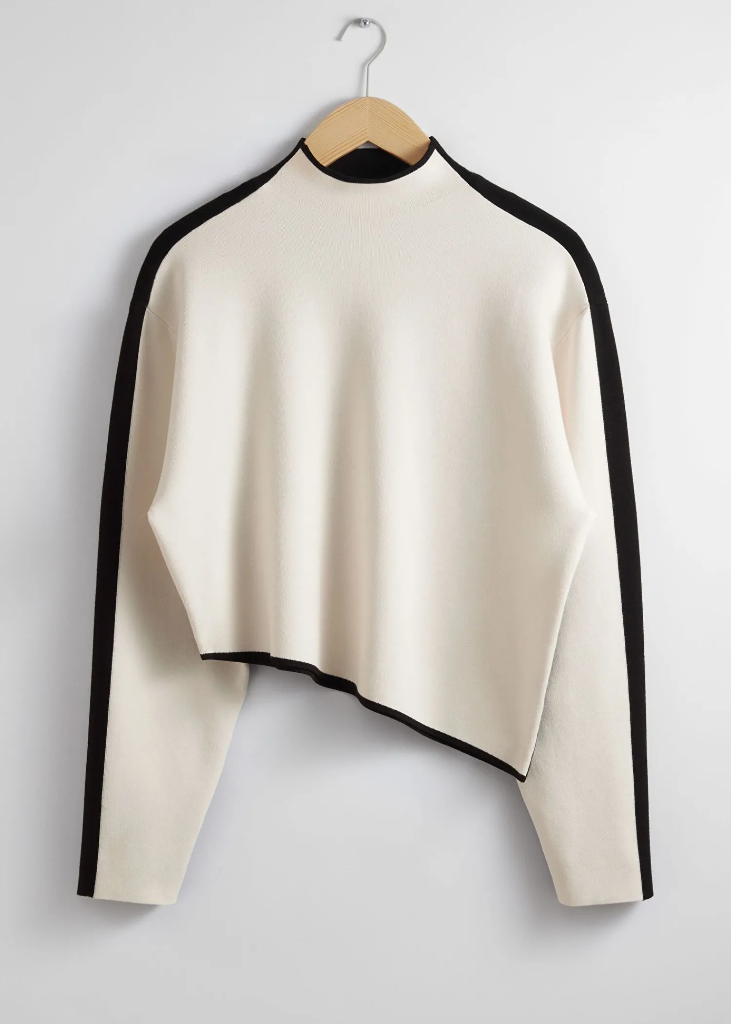 Online Asymmetrisk Tofarvet Top Kvinder Strik