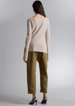 Store Bell Sleeve Cashmere Jumper Kvinder Kashmir