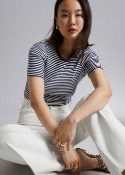 Hot Beskaret T-Shirt Kvinder Toppe