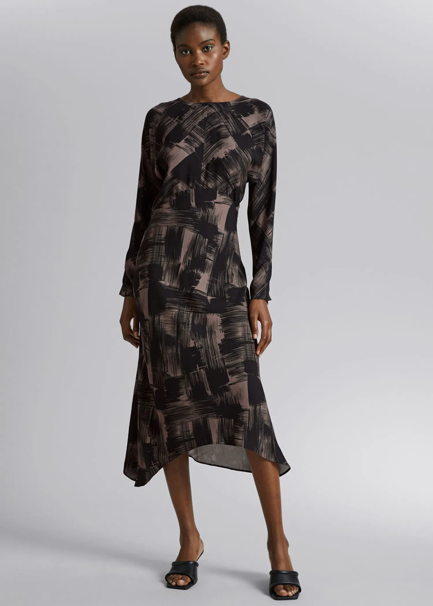 Discount Bias-Cut Midi-Kjole Kvinder Kjoler