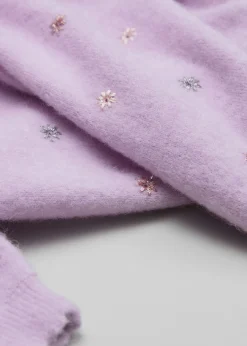 Best Sale Blomster-Udsmykket Strik Top Kvinder Strik