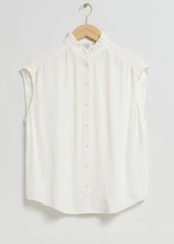 Store Bluse Med Flaeserkrave Kvinder Bluser Og Skjorter