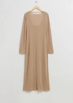 Hot Boat Neck Maxikjole Kvinder Kjoler