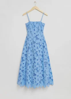 Shop Boned Broderie Anglaise Maxikjole Kvinder Kjoler