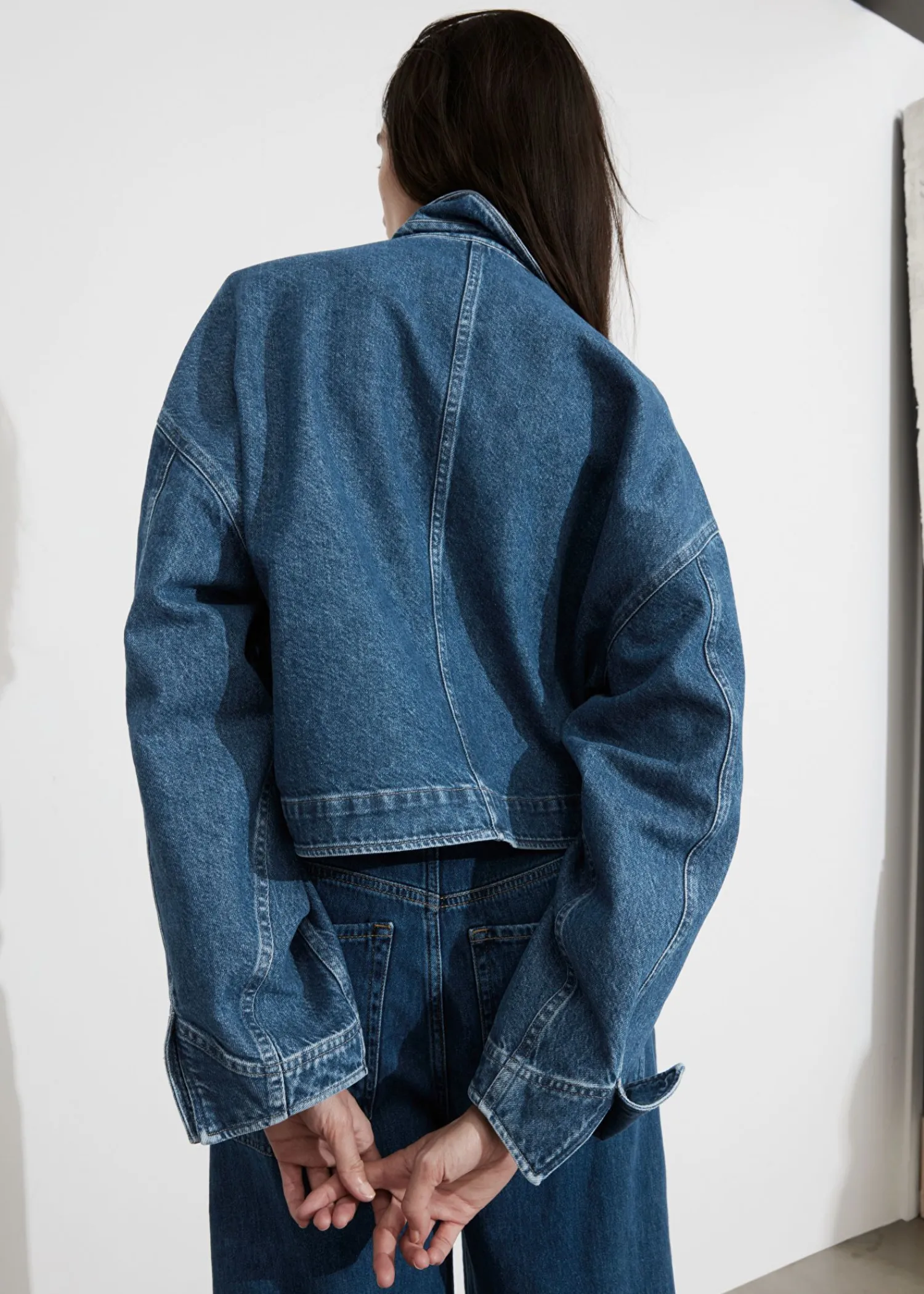 Outlet Boxy Denimjakke Kvinder Denim