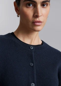 Discount Boxy Merino Uld Cardigan Kvinder Strik