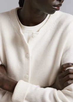 Clearance Boxy Merino Uld Cardigan Kvinder Strik