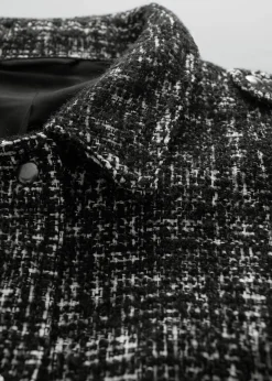 New Boxy Tweed Jakke Kvinder Sæt Og Dragter