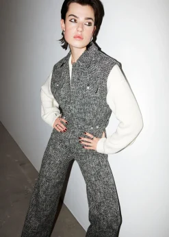 Best Bred Aermelos Tweed Jumpsuit Kvinder Bukser