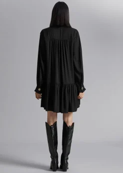 Flash Sale Bred Pjusket Minikjole Kvinder Kjoler