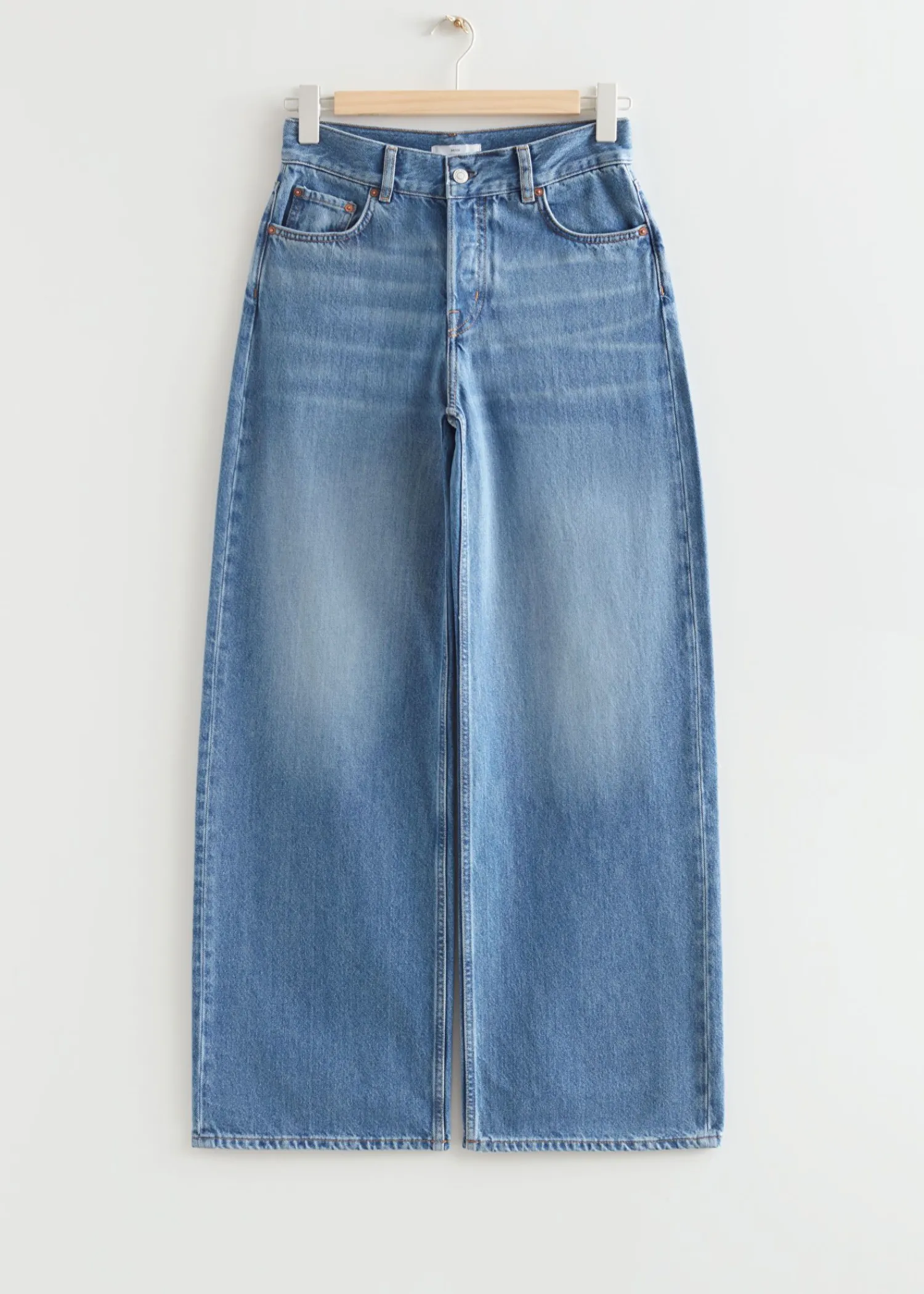New Brede Jeans Med Lav Talje Kvinder Jeans