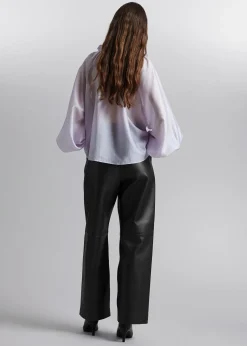 Online Brede Laederbukser Kvinder Bukser