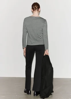 Best Sale Breton Stribet Top Kvinder Toppe