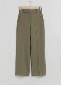 Outlet Bukser Med Bred Pressefold Kvinder Bukser