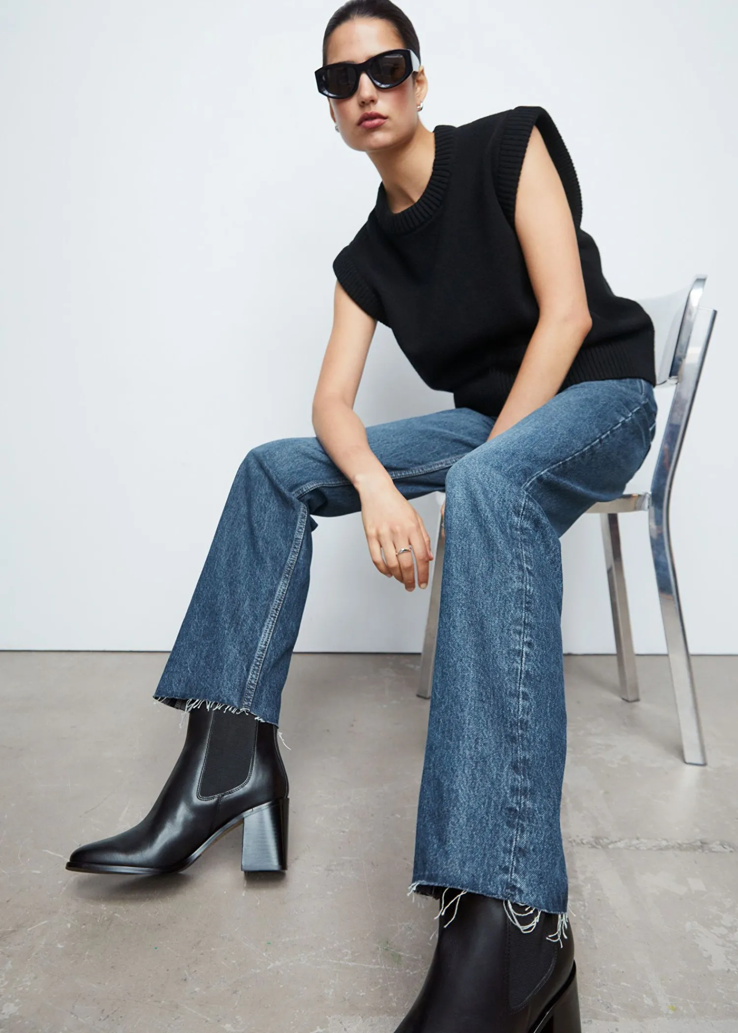 Online Chelsea-Støvler I Laeder Med Haele Kvinder Støvler