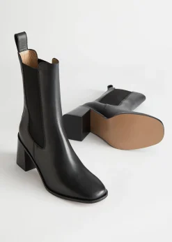 Online Chelsea-Støvler I Laeder Med Haele Kvinder Støvler