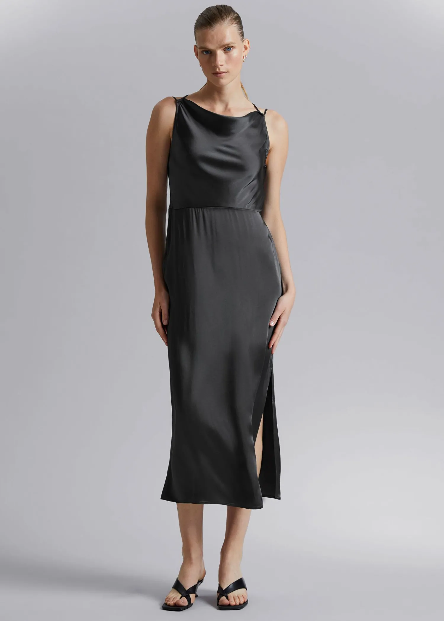 Clearance Cowl-Neck Kjole Kvinder Kjoler