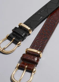 New Croco Laederbaelte Kvinder Bælter