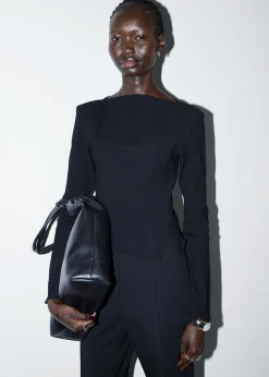 New Cropped Asymmetrisk Frilled Top Kvinder Toppe