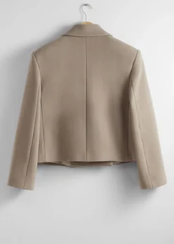 Fashion Cropped Wool Blazer Kvinder Blazere