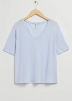 New Crossover T-Shirt Med V-Hals Kvinder Toppe