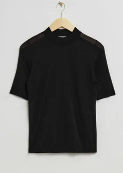 Online Delikat Strik T-Shirt Kvinder Toppe