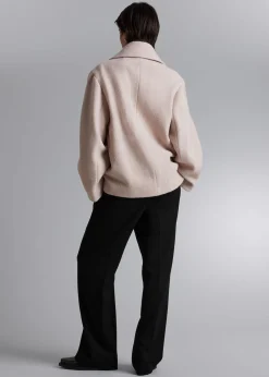 Shop Dobbeltradet Uldjakke Kvinder Frakker & Jakker