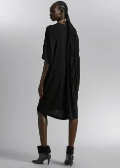 Shop Draperet Kjole Med V-Hals Kvinder Kjoler