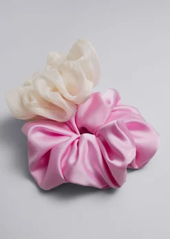 Shop Duo Extra-Large Satin Finish Scrunchie Sæt Kvinder Hårtilbehør