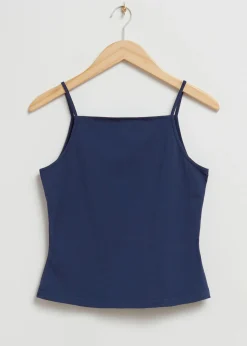 Hot 90'Er Firkantet Hals Vest Top Kvinder Toppe