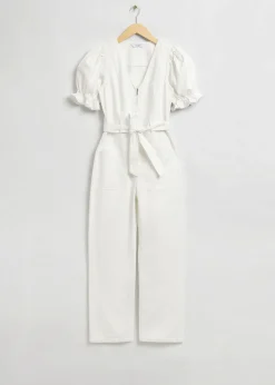 Store Feminin Pufaerme Jumpsuit Med V-Hals Kvinder Jumpsuits