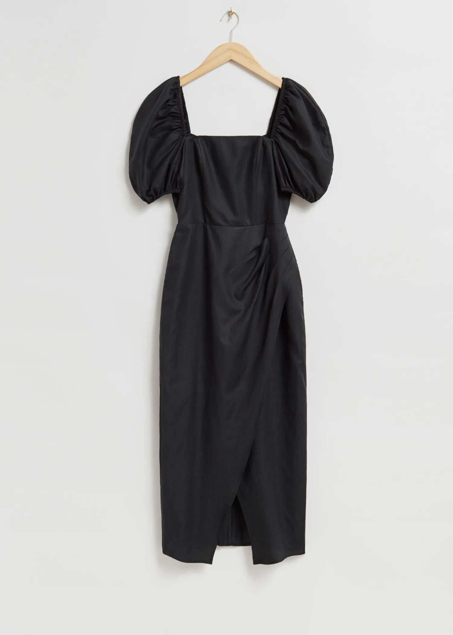 Clearance Figursyet Kjole Med Pufaermer Kvinder Kjoler