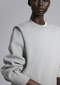 Best Fitted Plisseret-Skulder Sweatshirt Kvinder Toppe