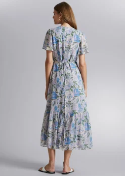 Shop Flutter Sleeve Wrap Midi-Kjole Kvinder Kjoler