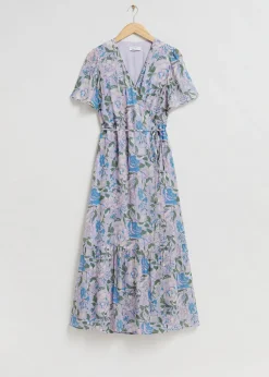 Shop Flutter Sleeve Wrap Midi-Kjole Kvinder Kjoler