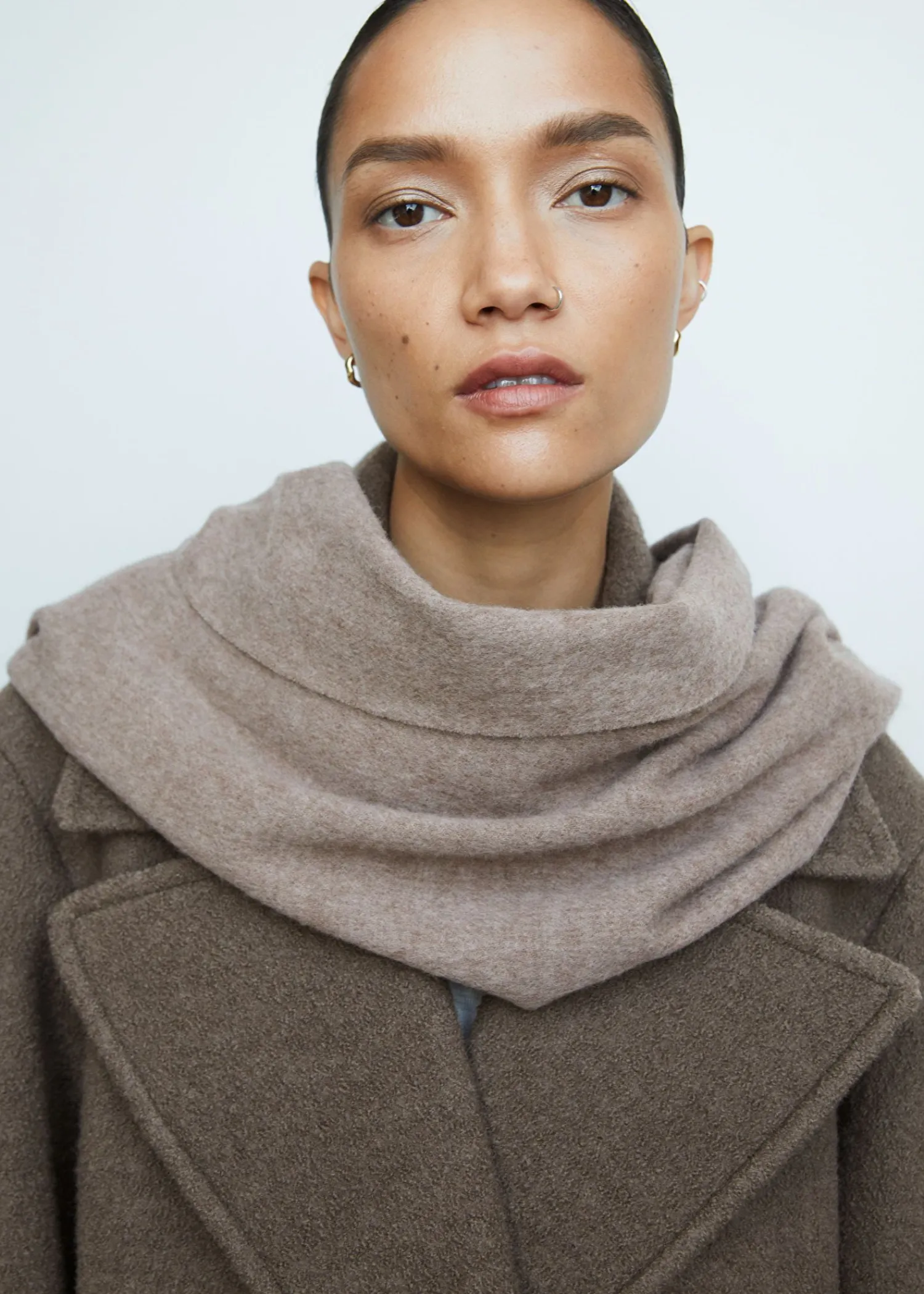 Outlet Frynset Uldtorklaede Kvinder Matchende Sæt