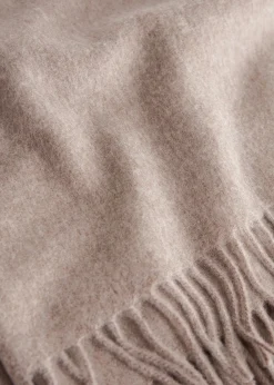 Outlet Frynset Uldtorklaede Kvinder Matchende Sæt