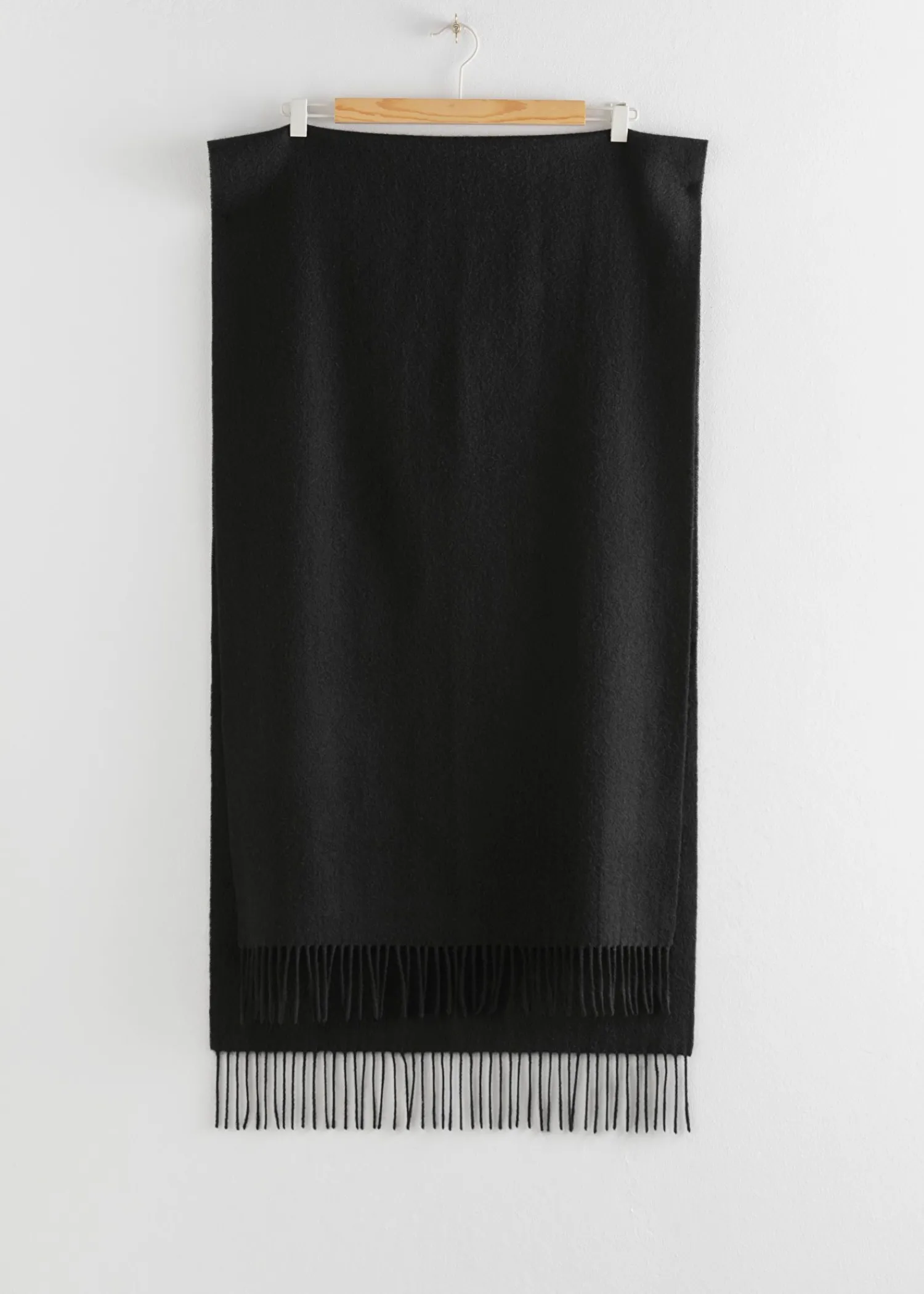 Sale Frynset Uldtorklaede Kvinder Matchende Sæt