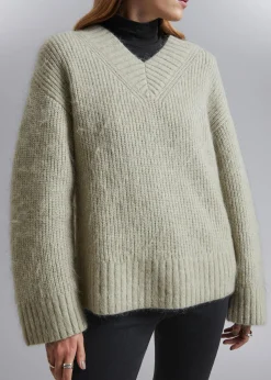 Sale Fuzzy Knit Jumper Kvinder Strik