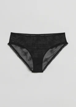 Fashion Gennemsigtige Broderede Sommerfugle Trusser Kvinder Underdele