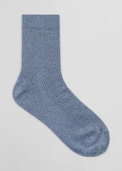 Flash Sale Glitter Rib Strik AnkelStrømper Kvinder Strømper Og Strømpebukser