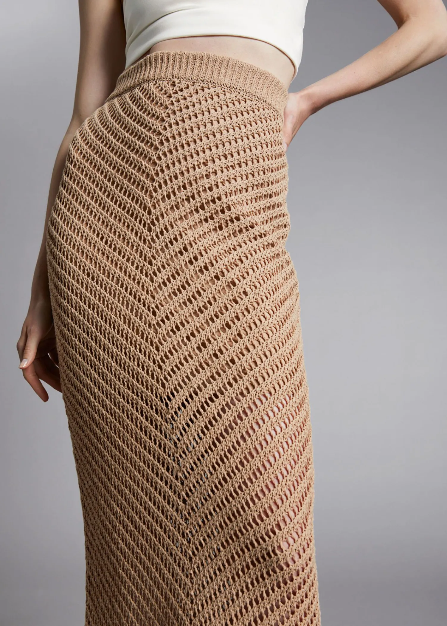 Best Sale Haeklet Midi Nederdel Kvinder Nederdele